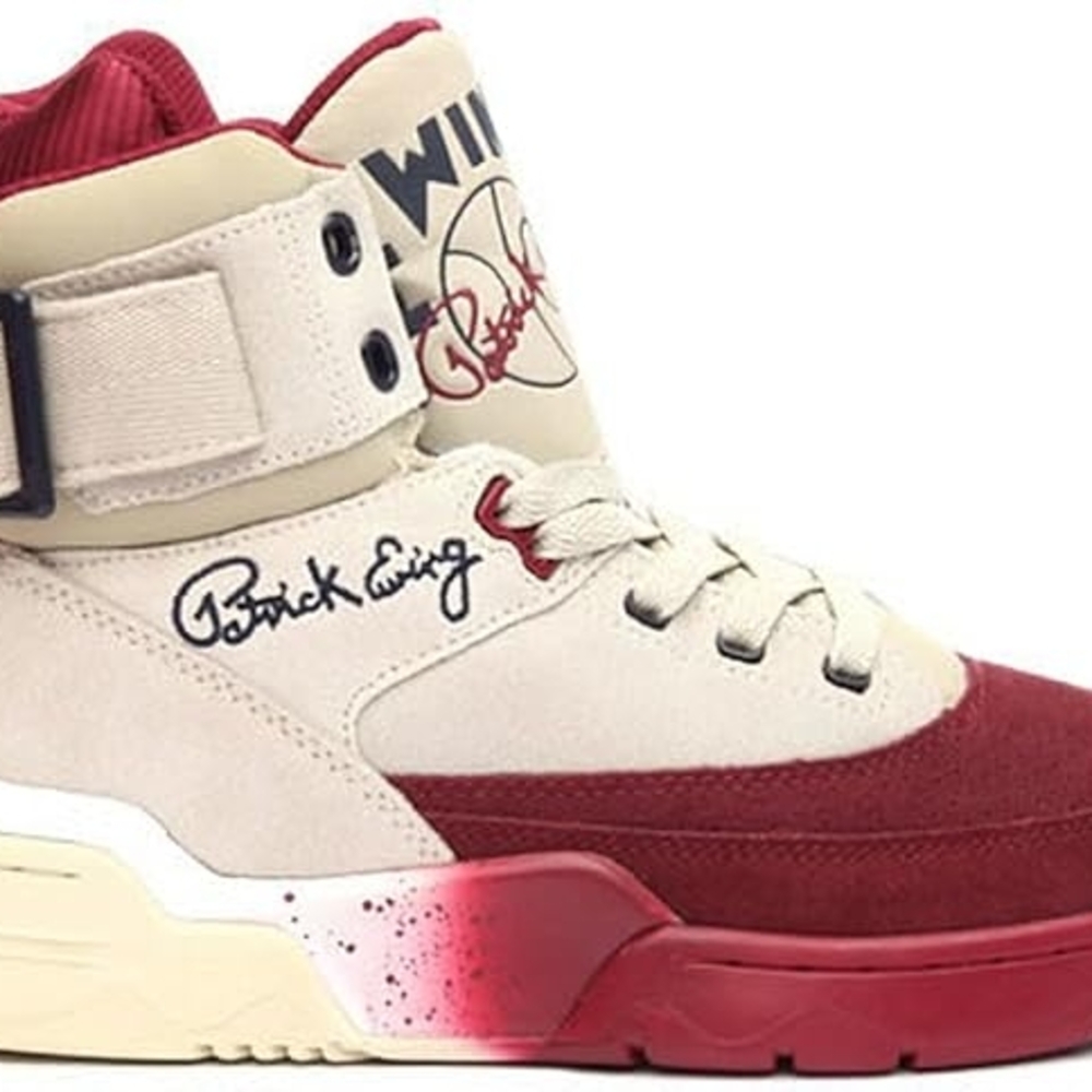 Men's Athletic Shoes - Red and Cream